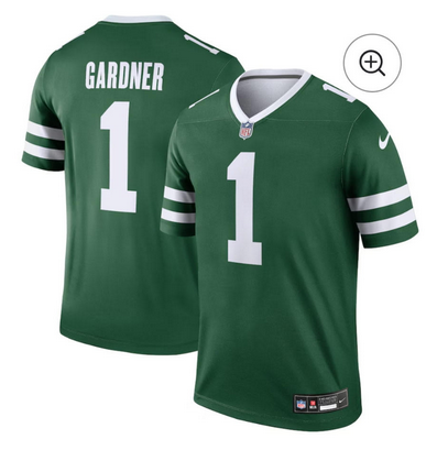 Men New York Jets 1 Gardner green 2025 Nike NFL jersey